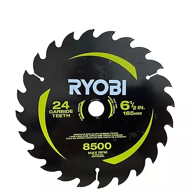 Ryobi 6-1/2  Dia Circular Saw Blade Replacement Genuine OEM 24 Carbide Teeth • $11.49