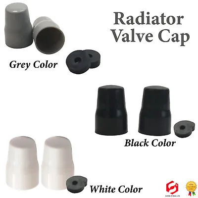 10X Radiator Valve Cap Universal Replacement Central Cover Valve Plumb 3colour • £7.99