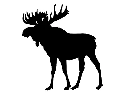 Moose Elk Silhouette Vinyl Decal Car Water Bottle Tumbler Sticker Waterproof • $3.99