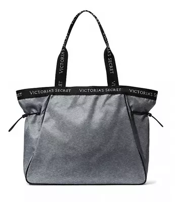 Victorias Secret Sport Cinch Tote Bag Grey Travel Carry-on Luggage Gift Womens • $59.82