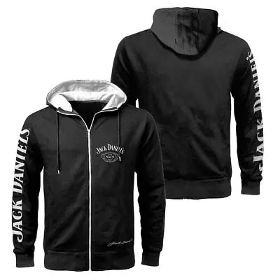 Jack Daniel`s Mens Black Hoodie Hoody Jacket Size S • $69.95