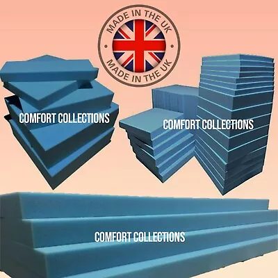 BLUE FOAM Upholstery High Density Cushions Sofa Replacement Cut ANY SIZE 6 INCH • £15.98