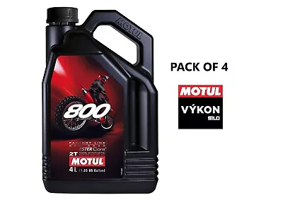 Motul® 800 2t Fl Off Road 2-stroke Racing Engine Oil 4 X 4 Liter * 104039 • $310.44