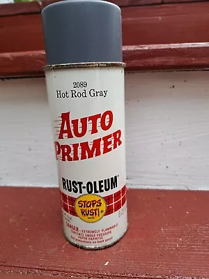 Vintage Rust-Oleum Hot Rod Gray Auto Primer Spray Paint Can 2089 1975 • $9.99