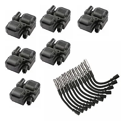 Ignition Coils With Plug Wire Kit For Mercedes-Benz C CL CLK ML Class 5C1226 • $81.95