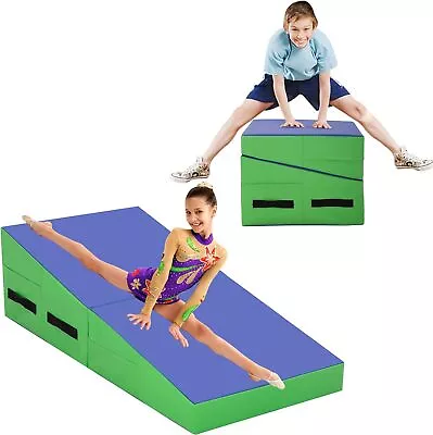 Gymnastics Mat 48 X 24 X 14” Incline Tumbling Mats Folding Incline Mat Yoga Mat • $99.99