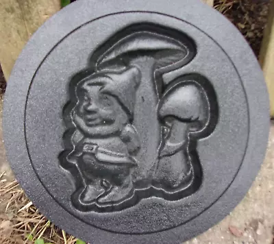 Gnome Mushroom Stepping Stone Mold Plaster Concrete Cement Moud 10  X 1.25  • $39.95