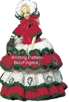 £1.99 • Buy Christmas Doll Toilet Roll Cover Holder KNITTING PATTERN DK Fits 11.5  Doll Xmas