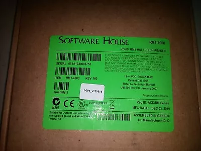 Software House RM1 / RM1-4000 Multi-Tech Wall Mount Access Control Reader NOS • $147.86