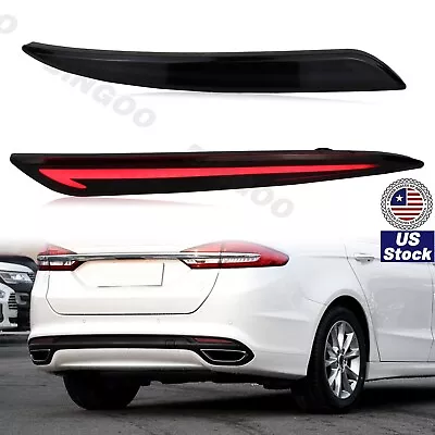 For 2013-2018 Ford Fusion Mondeo Smoked LED Rear Bumper Reflector Tail Lights • $34.57