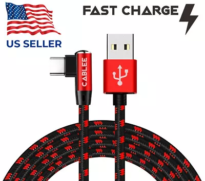 USB C Cable 6ft 10ft L Shape 90° FAST Charger Type C Cord For Samsung Galaxy • $5.97