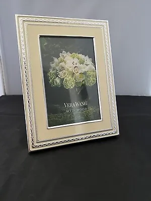 NIB Vera Wang By Wedgwood WITH LOVE Blanc Frame 4 X 6 Silver Creamy White NEW • $55.95