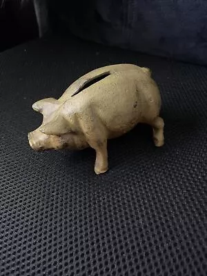 Cast Iron Pig Bank Antique~Vintage Heavy Iron Piggy Bank • $19.95