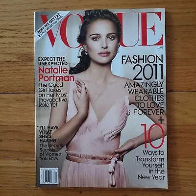 Vogue Magazine January 2011 NATALIE PORTMAN Black Swan It Girls Fashion Glamour • $11.21