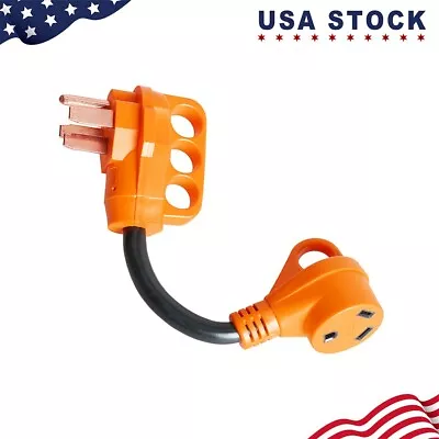 RV Dogbone Adapter 50 Amp Male To 30 Amp Female Hand Grip Electrical Power Cord • $11.69