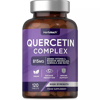 Quercetin Complex 815mg | 120 Vegan Tablets | High Strength | By Horbaach • £13.49