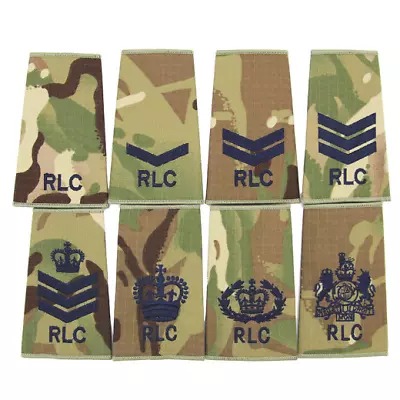 Rlc Royal Logistics Corp British Army Mtp Multicam Pcs Rank Slides • £5.95