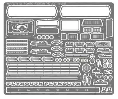 Model Car Garage 1/25 1967 Plymouth GTX Photo-Etch 2319 • $18.99