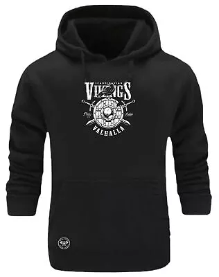 Valhalla Hoodie Vikings Clothing Northmen Pagan Warrior Huginn Muninn Odin Top • £19.99