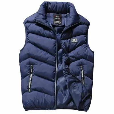 Winter Men's Warm Down Quilted Vest Body Sleeveless Padded Jacket Coat Outwear • $26.96