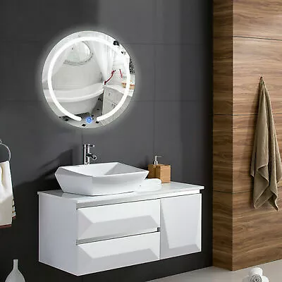 20inch LED Bathroom Lighted Mirror Illuminated Wall Touch Light Vanity Makeup US • $71.04