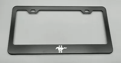 Mustang Horse License Plate Frame Stainless Steel With Laser Engraved Fit Ford • $11.95