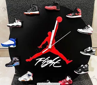 Jordan AJ Air Watch Сlock Wall Mini 3D Sneakers Magnet Gift Sport Basketball NBA • $78