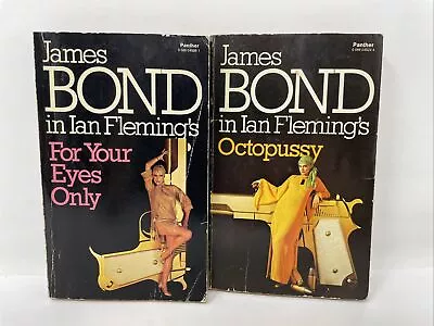 James Bond Books By Ian Fleming Octopussy 1978 & For Your Eyes Only 1979 • $12.80