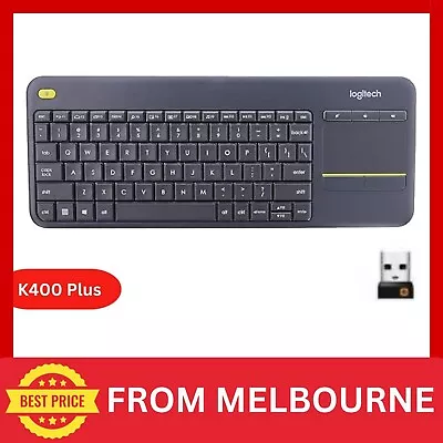 Logitech Wireless Keyboard K400 Plus PC-to-TV Control Touch Pad Mouse Comb • $76.59