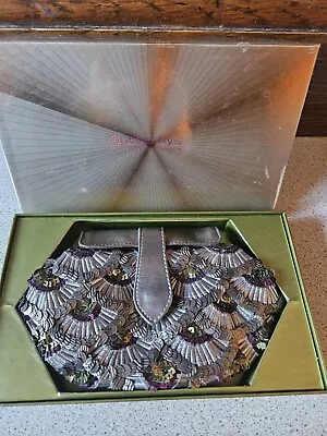 Butterfly By Matthew Williamson Gold Clutch Sequin Bag Brand New In Box • £22