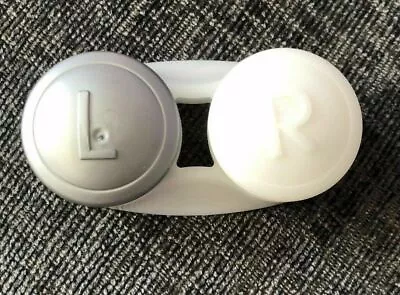 £2.89 • Buy Contact Lens Case Storage Soaking Mini Travel Eye Care L/R Marked ANTI BACTERIAL