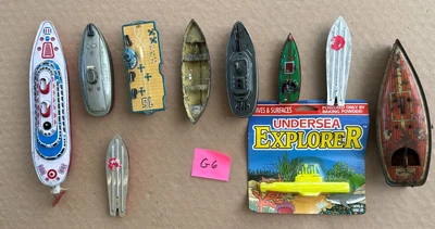 £19.04 • Buy Vintage -Misc Tin Pop Pot Put Boats - Group #6  For Sale.