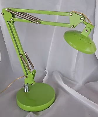 Vintage Retro Green Swing Arm Table Lamp LED • $49