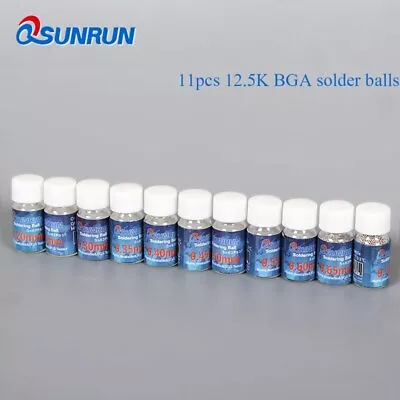 11 Leaded Solder Balls .2 .25 .3 .35 .4 .45 .5 .55 .6 .65 .76 Mm BGA Reballing • $32.50