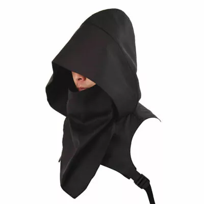 Medieval Cowl Hood Scarf Hooded Wicca Pagan Halloween Cosplay Costume Hat Unisex • $35.19