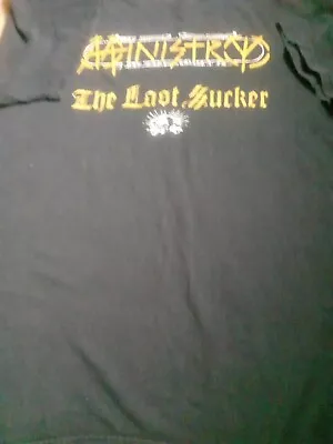 Vintage Ministry The Last Sucker T-Shirt Black NO TAG  LARGE ? SEE MEASUREMENT • $39.99