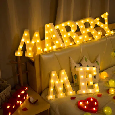 Light Up Letter LED Alphabet PlasticParty Sign Wedding Festival Stand Decoration • $10.42