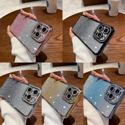 $11.99 • Buy Gradient Glitter Cover For IPhone 15 14 13 12 11 Pro Max XS XR 8 7 Plus Case AU