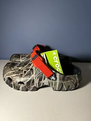 Crocs Unisex Offroad Sport Clog Camo (orange Strap) Size Womens 11 / Men’s 9 • $14.50