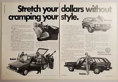 1977 Print Ad Volkswagen VW Rabbit Scirocco & Dasher Station Wagon • $12.58