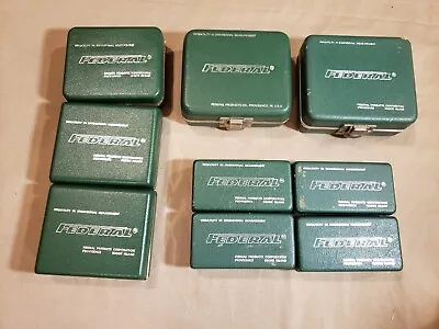 FEDERAL Testmaster Dial Indicator Machinist Tooling Boxes Lot Of 9  • $69.95