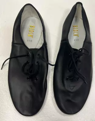 Leather Jazz Shoes Mens Bloch Black Lace Up Size 9.5M • $33.97