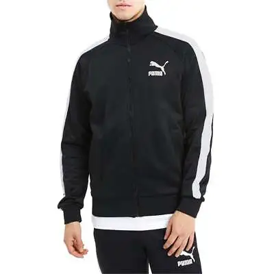 Puma Iconic T7 Full Zip Jacket Mens Black Casual Athletic Outerwear 597633-01 • $32.85