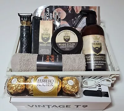 Men’s Birthday Beard Gift Hamper Basket Gift Idea For Him Dad Husband Granddad • £15.99