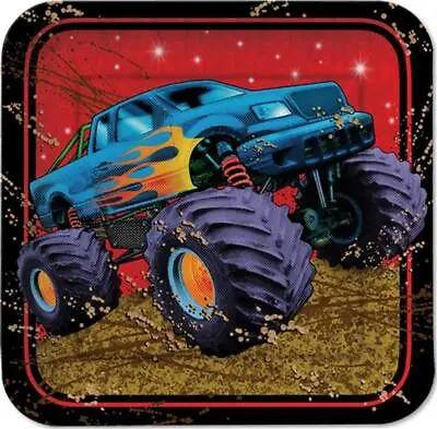 Mudslinger Monster Truck Jam Dessert Plates Birthday Supplies 8 Per Package New • $4.95