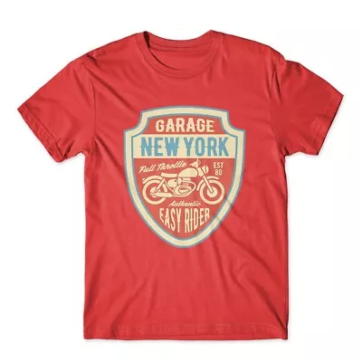 $22 • Buy Garage New York Tshirt  Easy Rider Motorcycle Premium Cotton Tee NEW