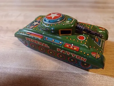 Vintage Gen Patton US Army Tank Tin Toy • $29