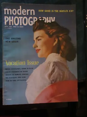 Modern Photography Magazine June 1954 Vacation Issue Amazing New Leica 50 • $14.99