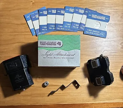 Vintage Sawyers Viewmaster With Viewmaster Light Attachment In Box And 10 Slides • $20