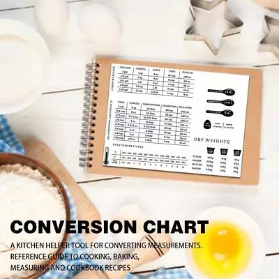 Kitchen Conversion Chart Cooking Times British Metric W1M2 SiE3 Weight W8K3 • £3.37
